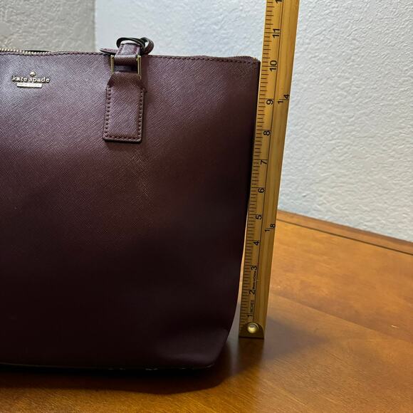 Kate Spade Cameron Street Maroon Saffiano Leather Tote - Picture 9 of 16